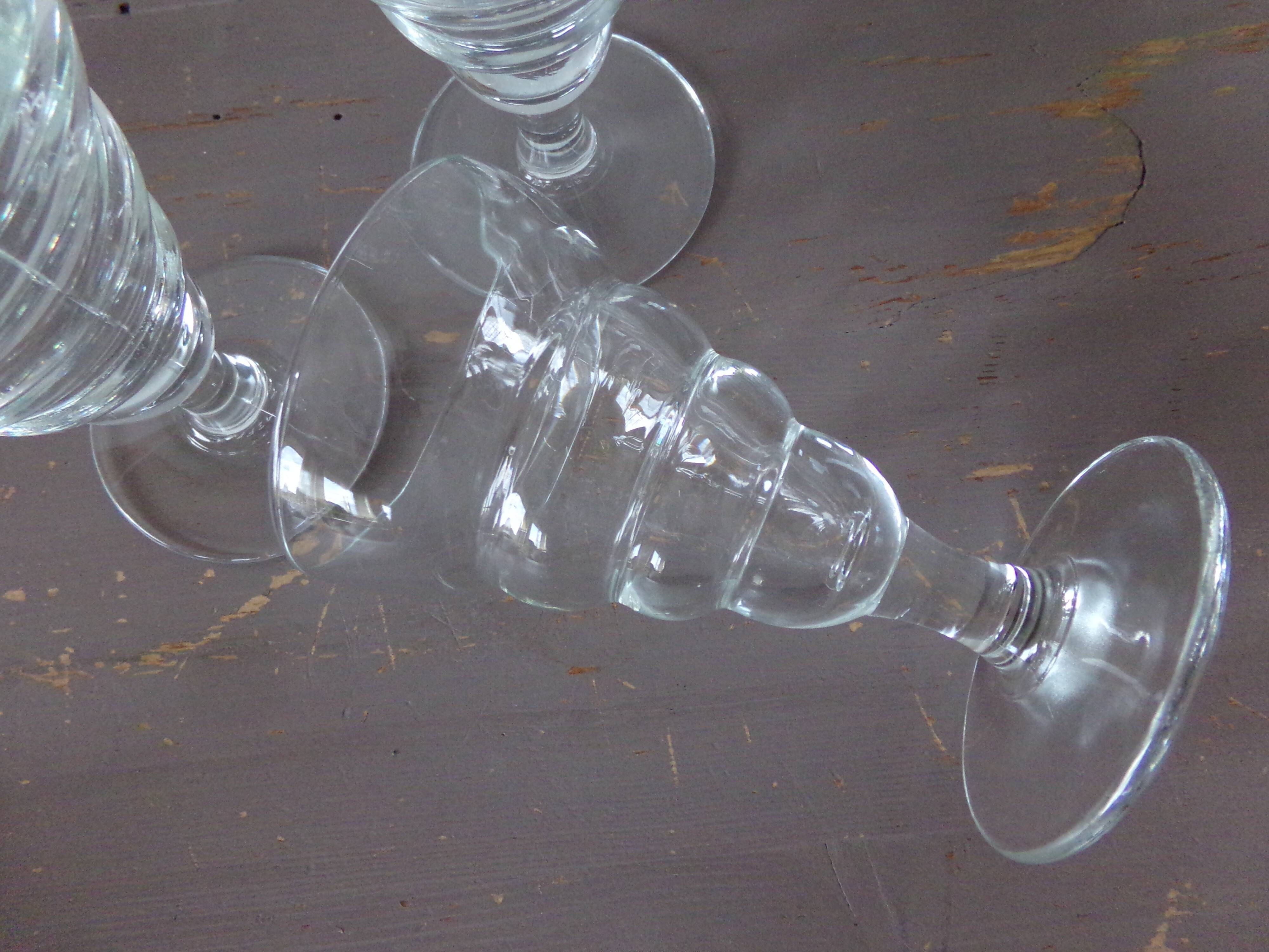 Old glasses from the clairet France glassworks