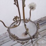 Napoleon iii chandelier in bronze and opaline