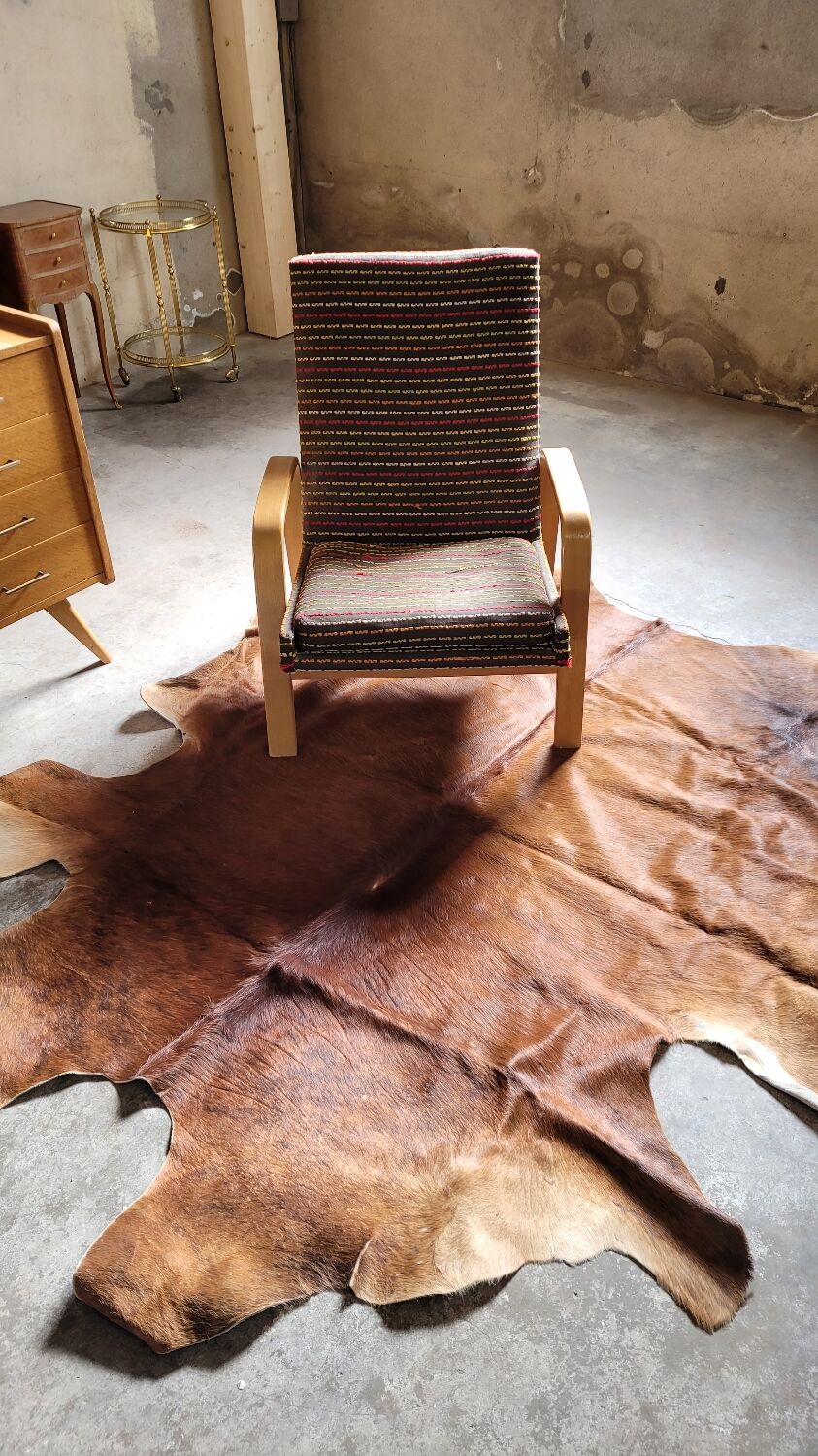 Vintage cowhide carpet 1970 2m20x1m90