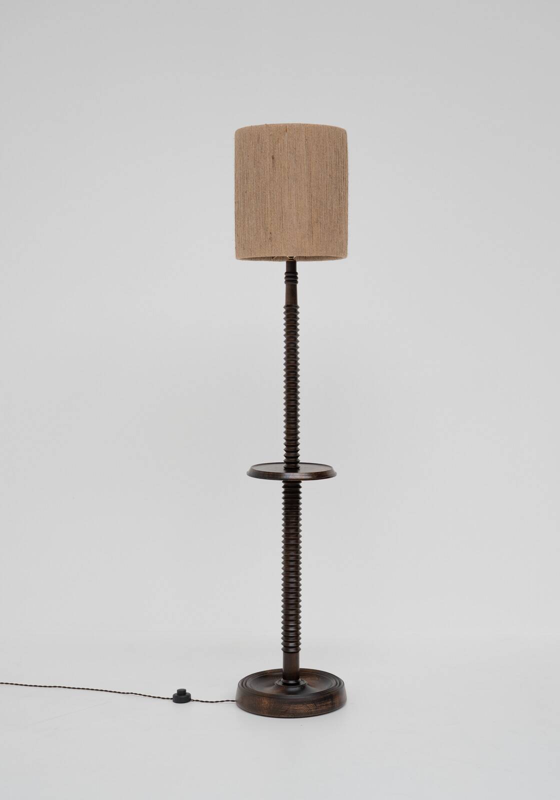French Turned Floor Lamp, 1950s, France