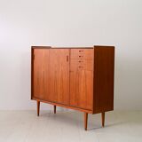 Vintage teak wood highboard
