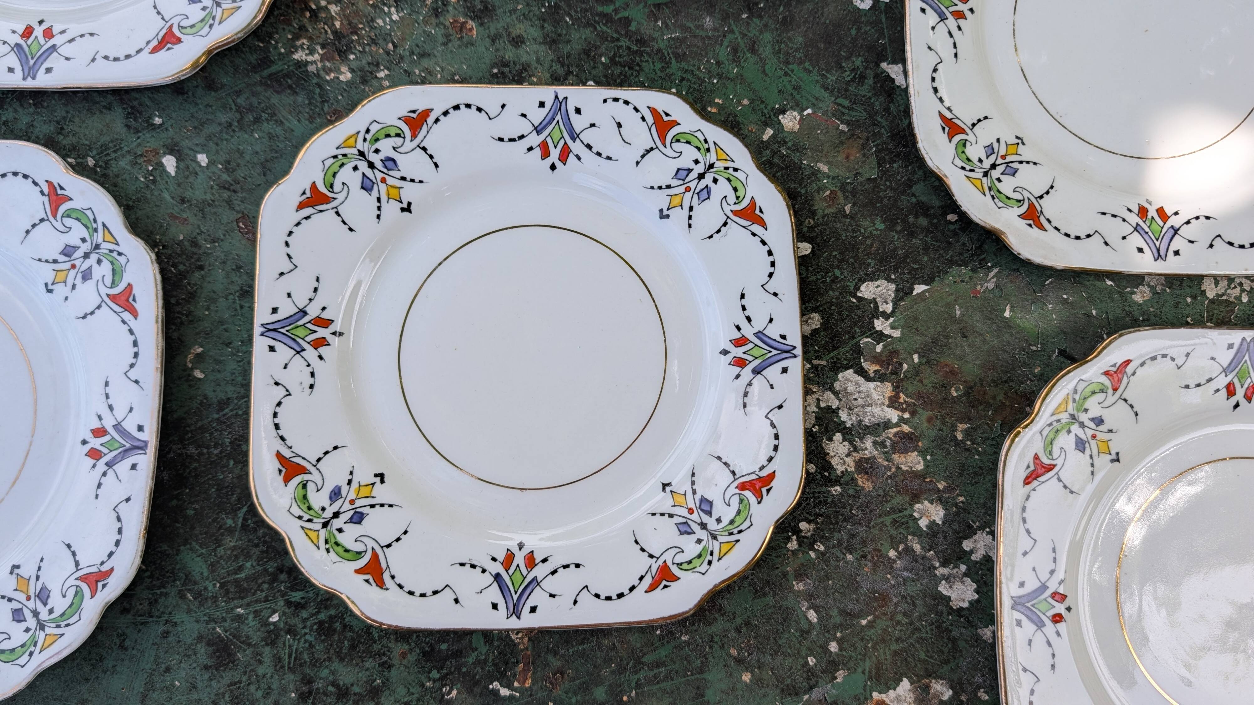 Art Deco English plates Gladstone
