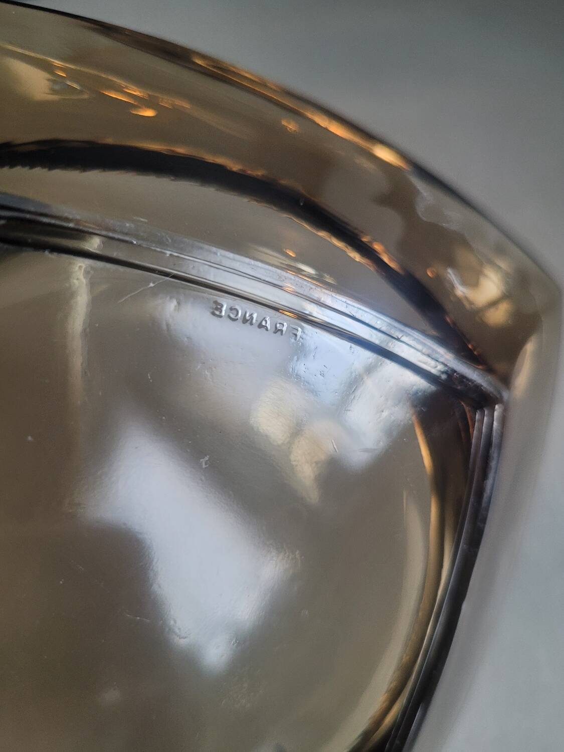 Vintage square smoked glass ashtray