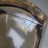 Vintage square smoked glass ashtray