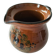 Glazed earthenware pitcher signed HR with a design of stylised birds.