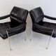 Lot de 2 fauteuils en cuir Röder Söhne by Miller Borgsen