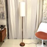 Danish teak and brass floor lamp