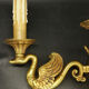 Pair of empire style swan sconces - petitot