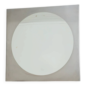 Miroir rond avec cadre - aluminium