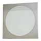 Round mirror with a square brushed aluminium frame, 1970-1980.