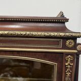 Napoleon III Mahogany and Chiseled Bronze Display Cabinet, 19th Century