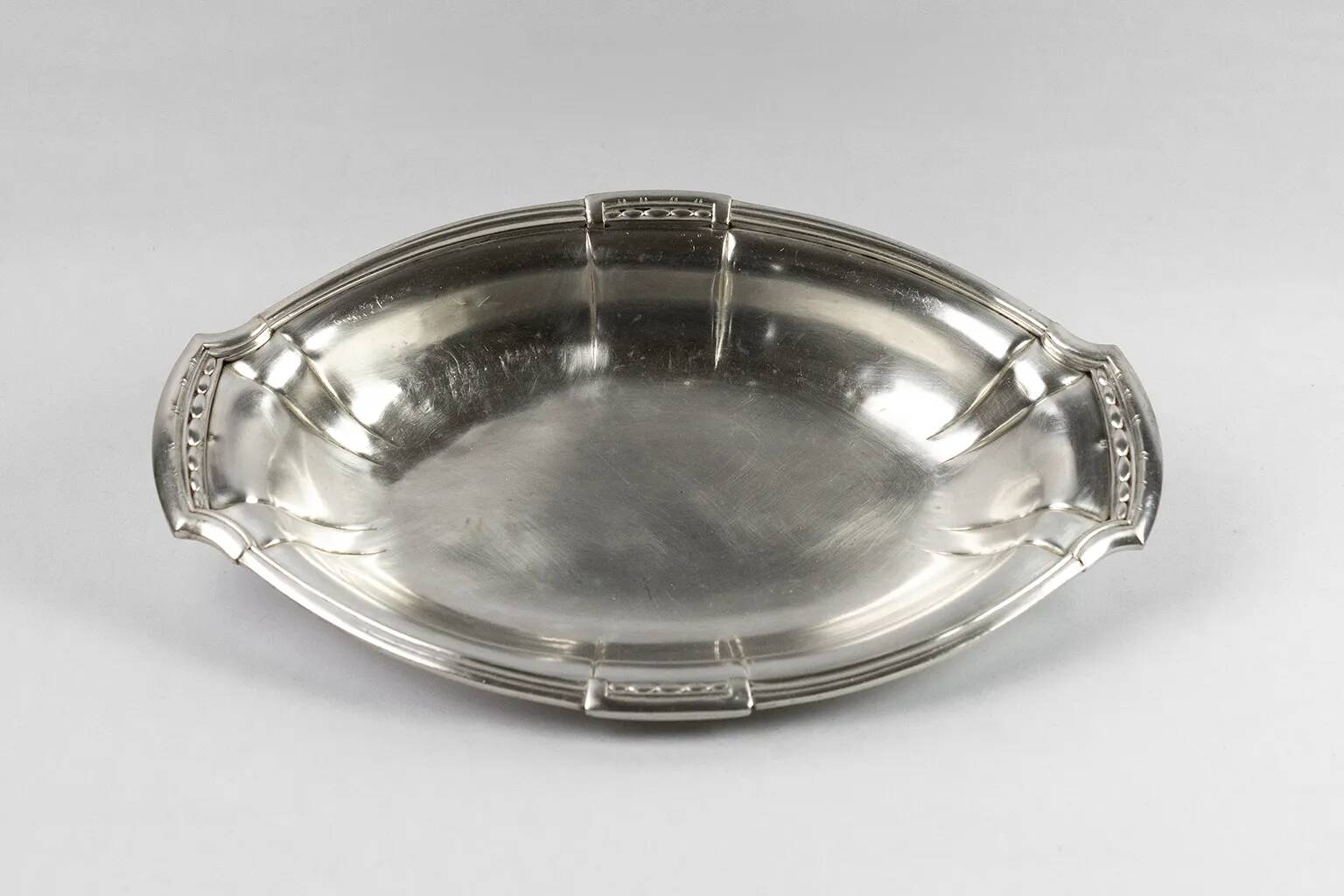 Orbrille silver-plated oval serving basket – Art Deco, 1930s