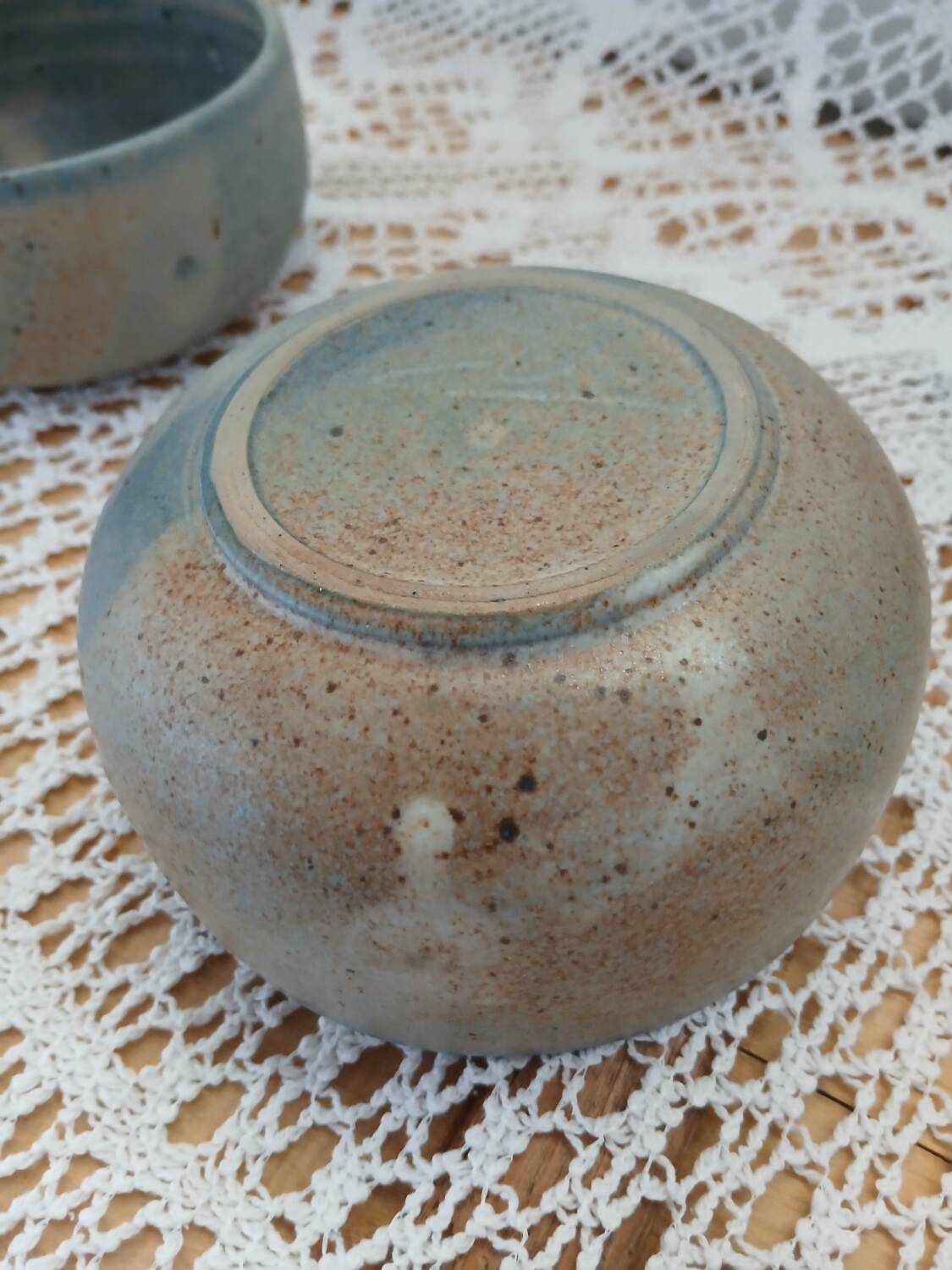 5 antique stoneware bowls