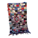 Moroccan carpet Boucherouite colored - 83 x 148 cm