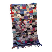 Moroccan carpet Boucherouite colored - 83 x 148 cm