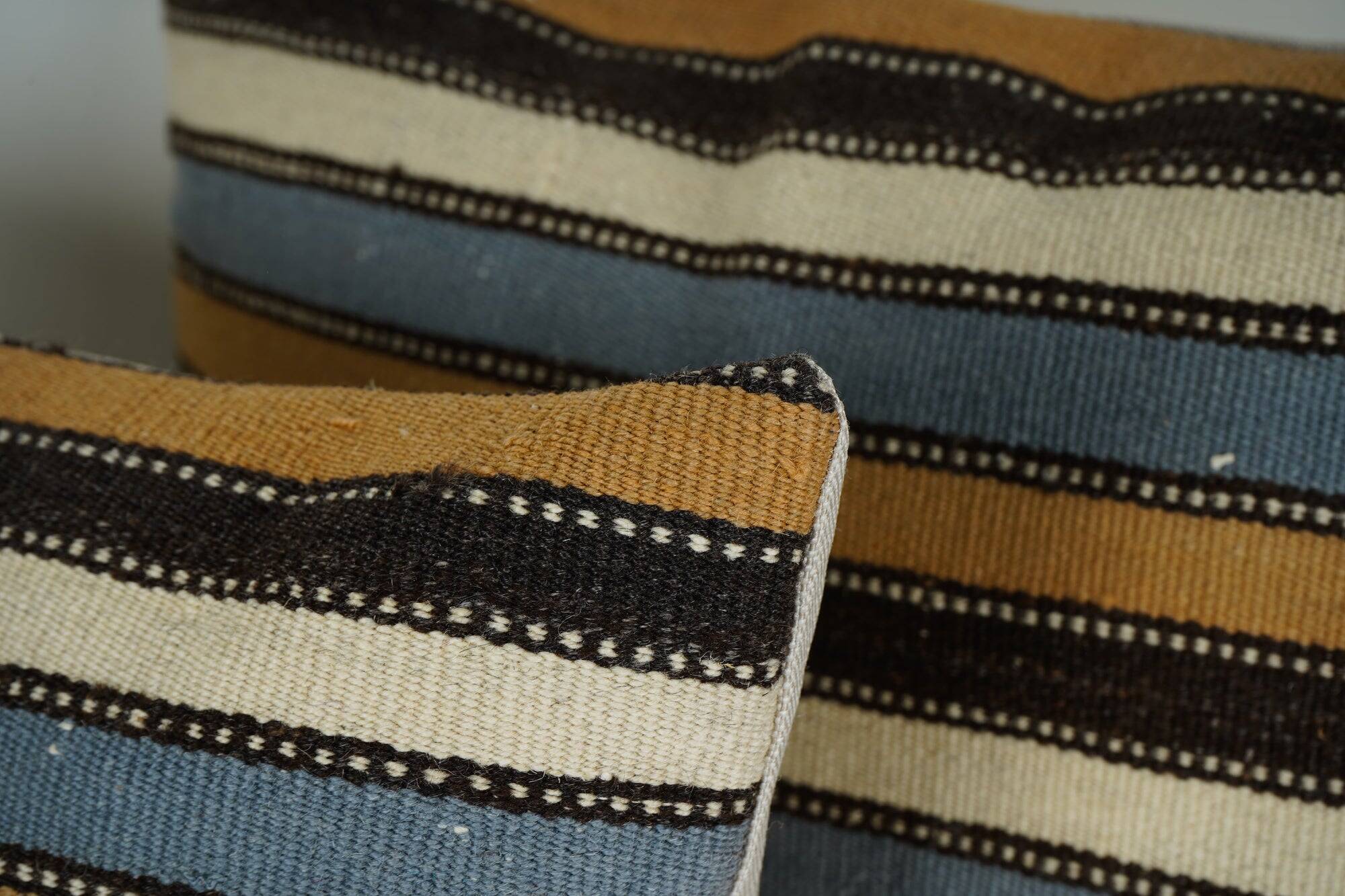 Set of 2 vintage kilim cushion covers 48x51 cm