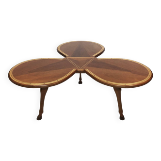 Table basse unique en forme de pétale de cheval et de sabot, années 1970, milieu du siècle, français