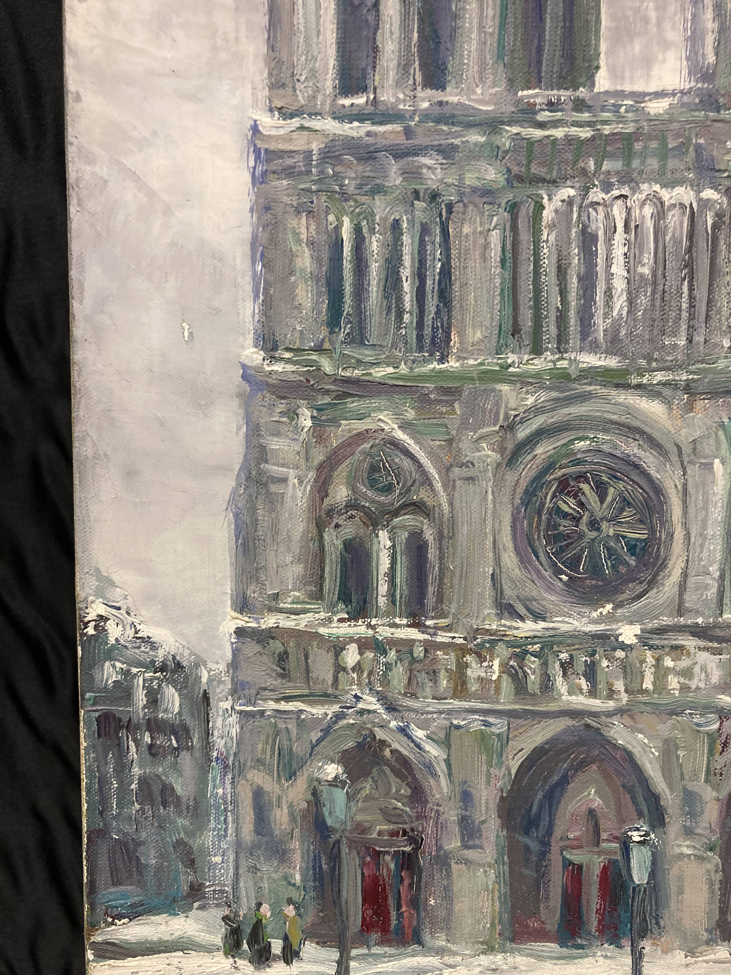Pierre PERESS (1919-1990) Notre-Dame de Paris, Oil on canvas 1980's