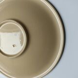 Plat Badonviller art déco beige à fleurs