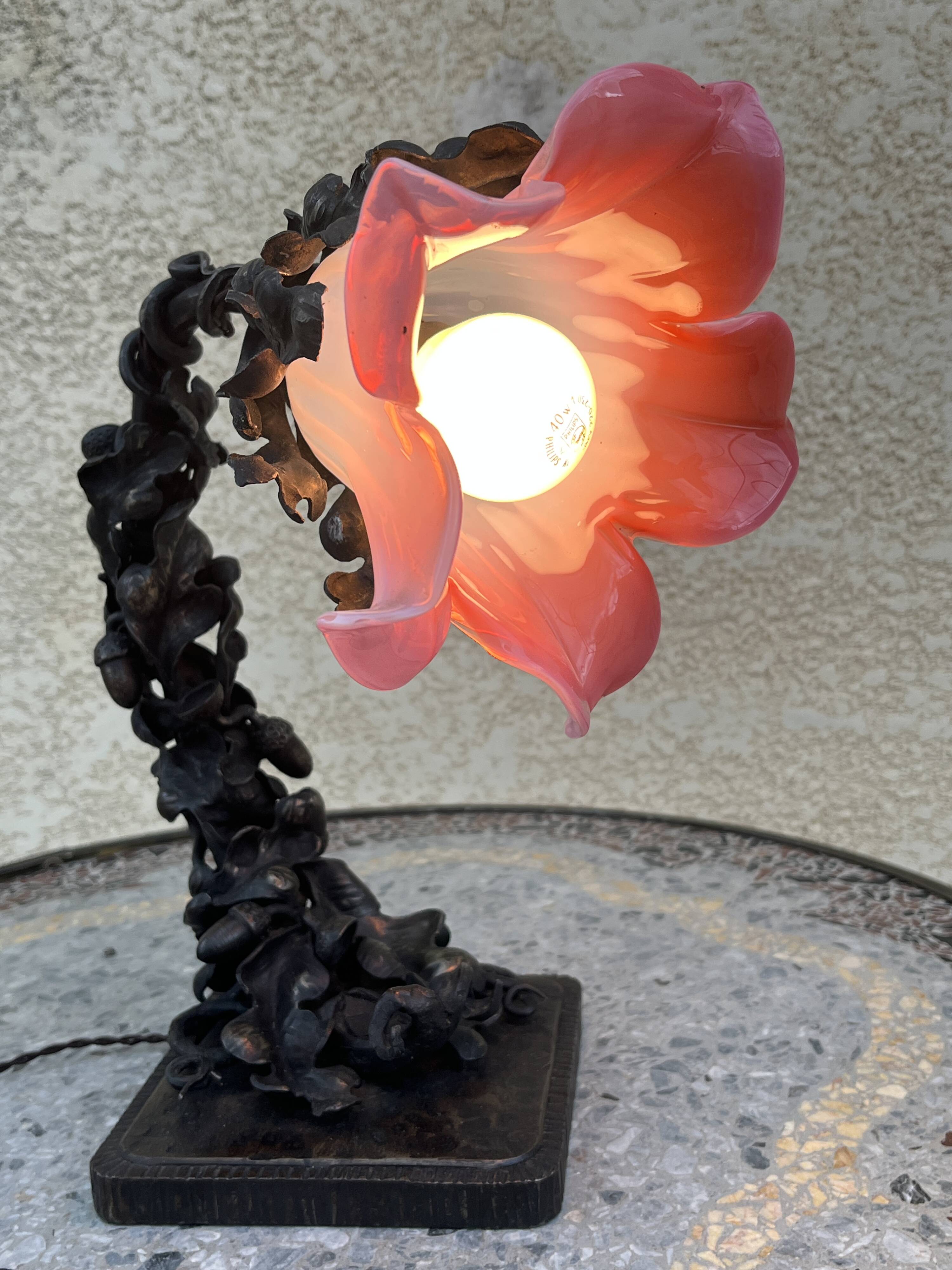 lampe fer forgé art déco 1930