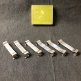 Vintage Christofle Silver Metal Knife Rests - Gallia Arabesque - Set of 6