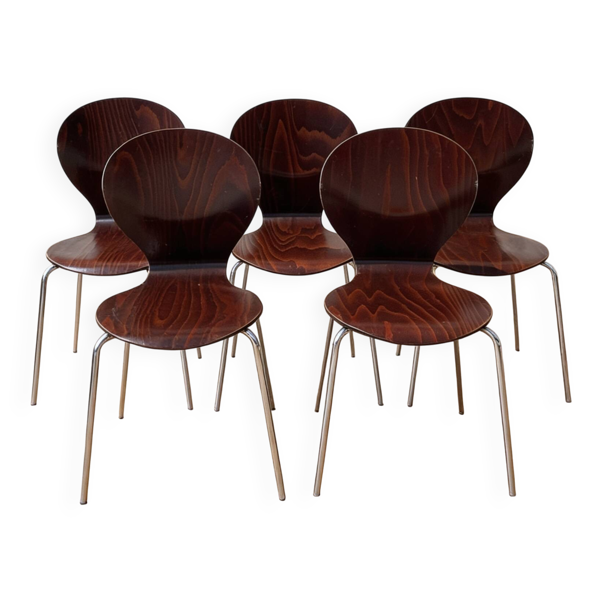 Set of 5 TON bistro chairs