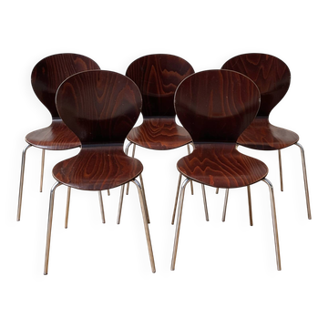 Set of 5 TON bistro chairs