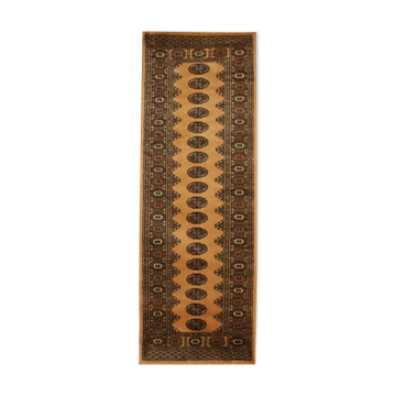 Tapis géométrique beige traditionnel 79x247cm