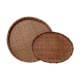 2 plateaux rotin bambou ethnique vintage