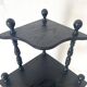 Corner shelf to place or hang in black lacquered wood