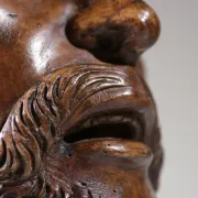 Life-size carved wooden man's head – Southern Europe, circa 1700
