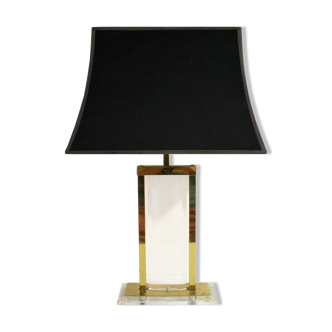 Brass and lucite table lamp, 1970