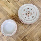Set of 5 peachwood soup plates