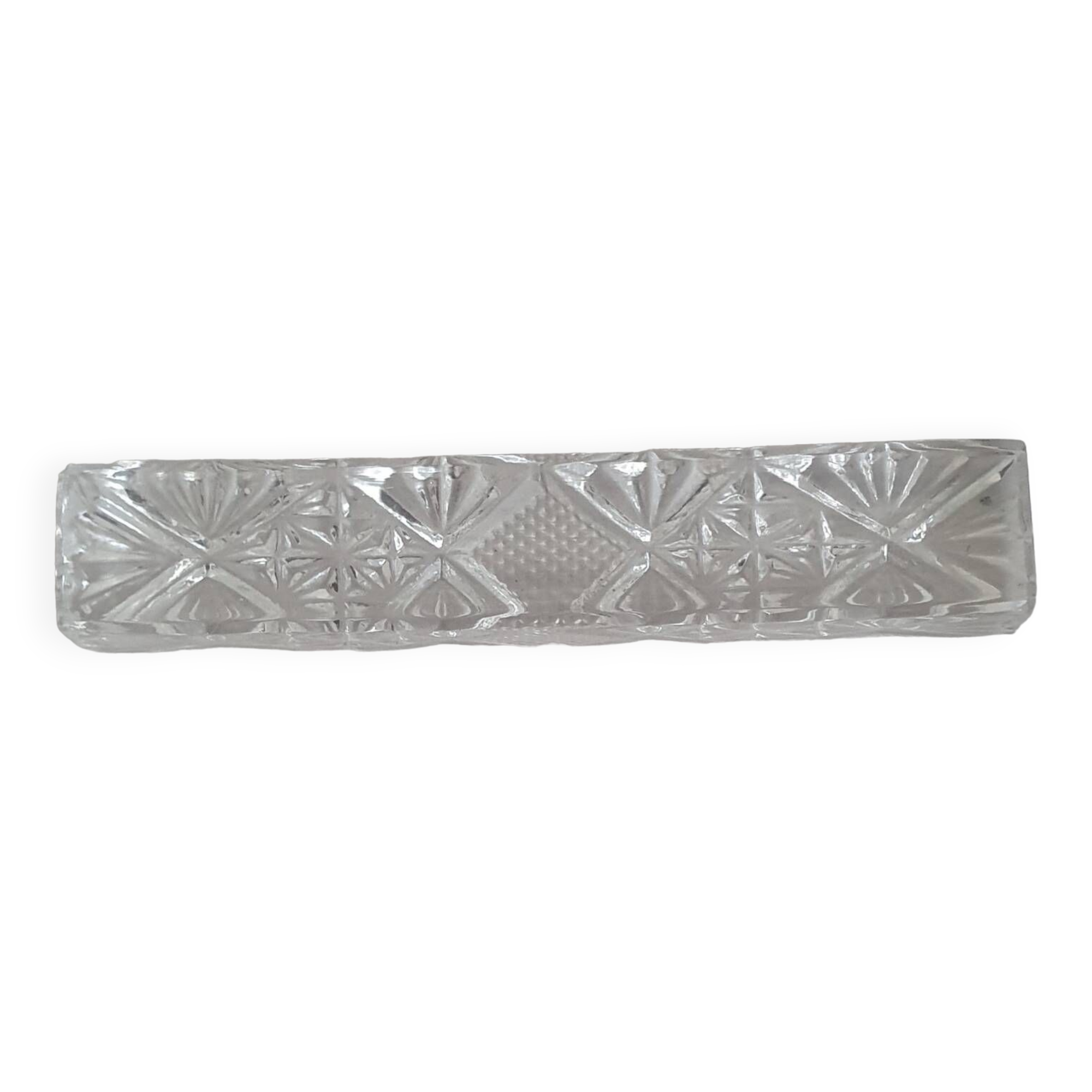 12 knife holders in 24% lead crystal - Cristallerie Buder - 1960s