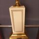 Large designer lamp in brass and ivory lacquer