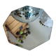 Octagonal bevelled tabletop mirror