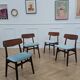 lot de 4 chaises en teck vintage