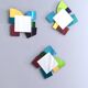 Colored Mirror with Irregular Shape in the style of Ettore Sottsass, Italy