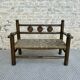 Wood and rope bench, 1950s, Dudouyt