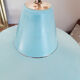 Vintage ceiling lamp suspension in glass, blue, 50s
