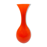Orange glass vase 1970s