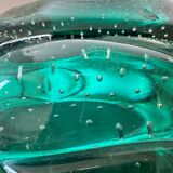 Cendrier / vide poche  murano bullé dans un vert Menthe