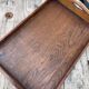 Large serving platter in solid oak