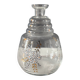 Vintage glass carafe with floral decoration