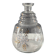 Vintage glass carafe with floral decoration