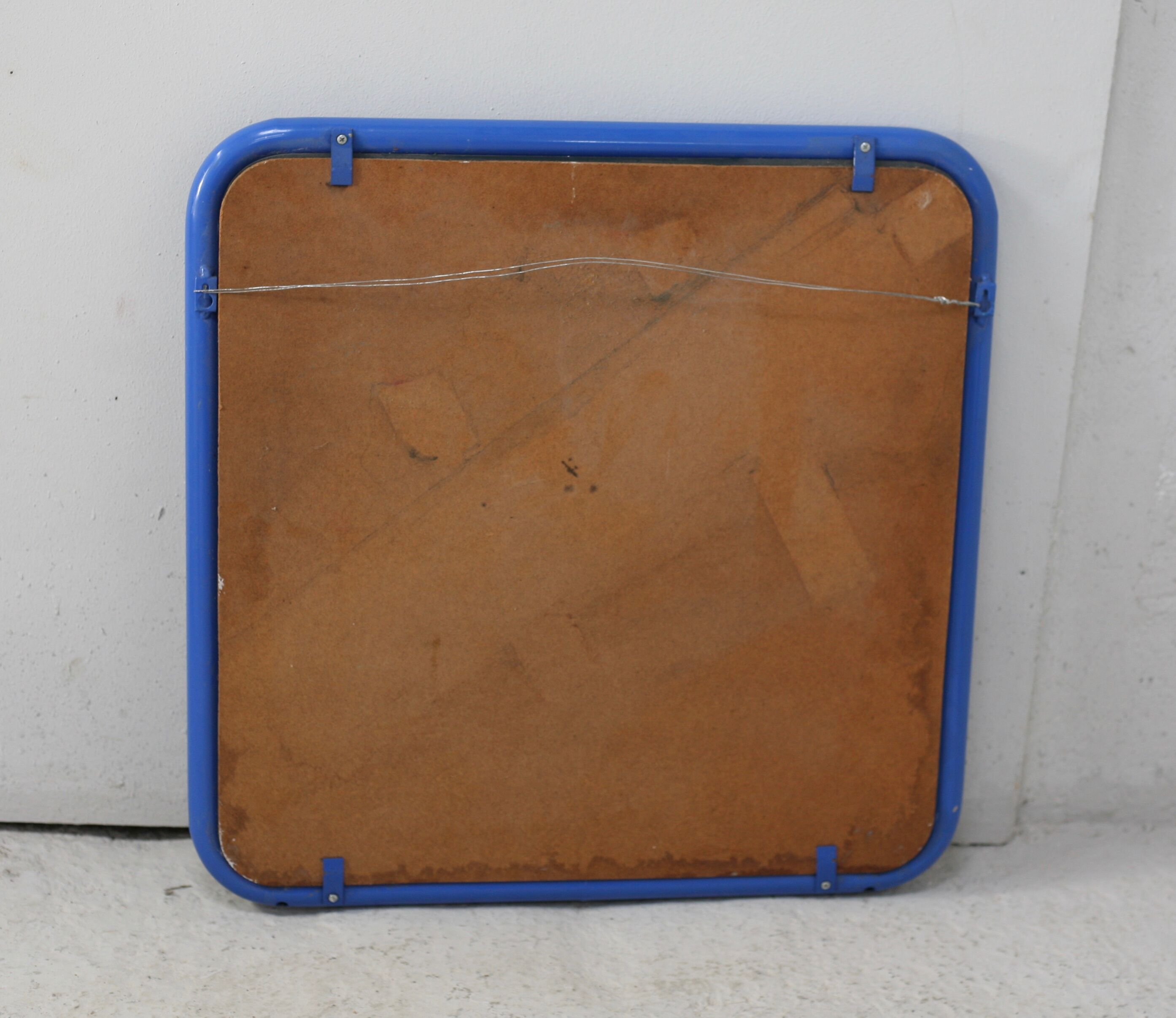 Pair of tubular steel mirrors, france, circa 1970