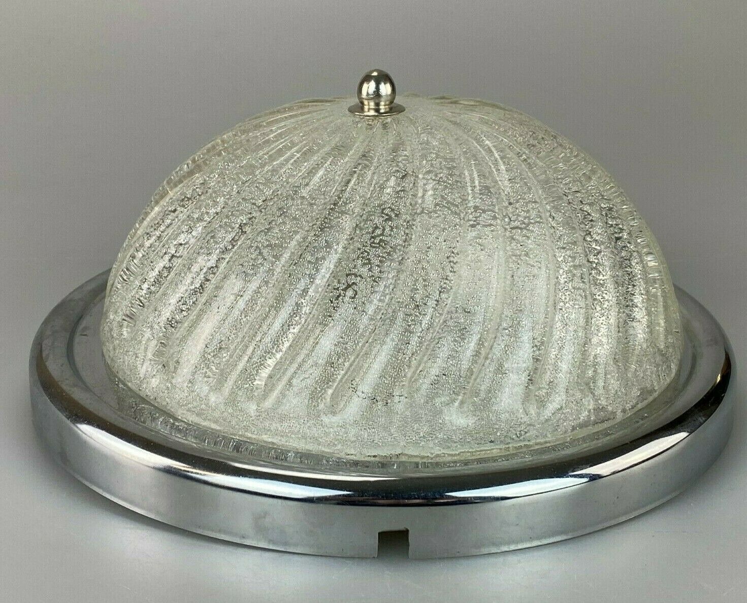 60s 70s Lamp Plafoniere Flush Mount Glass Space Age Design 60s