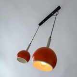 Vintage orange eye ball / suspension with 2 light points.