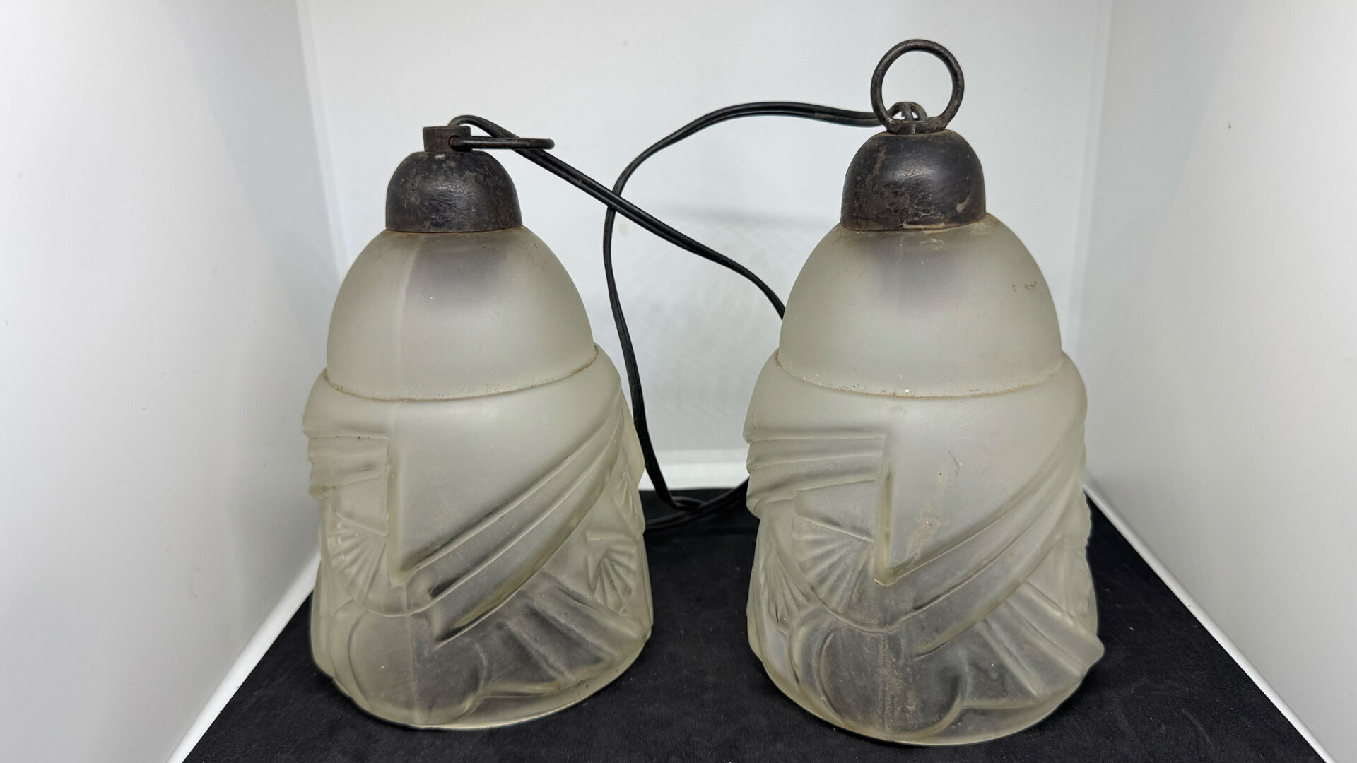 Art Deco moulded glass tulips