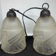 Art Deco moulded glass tulips